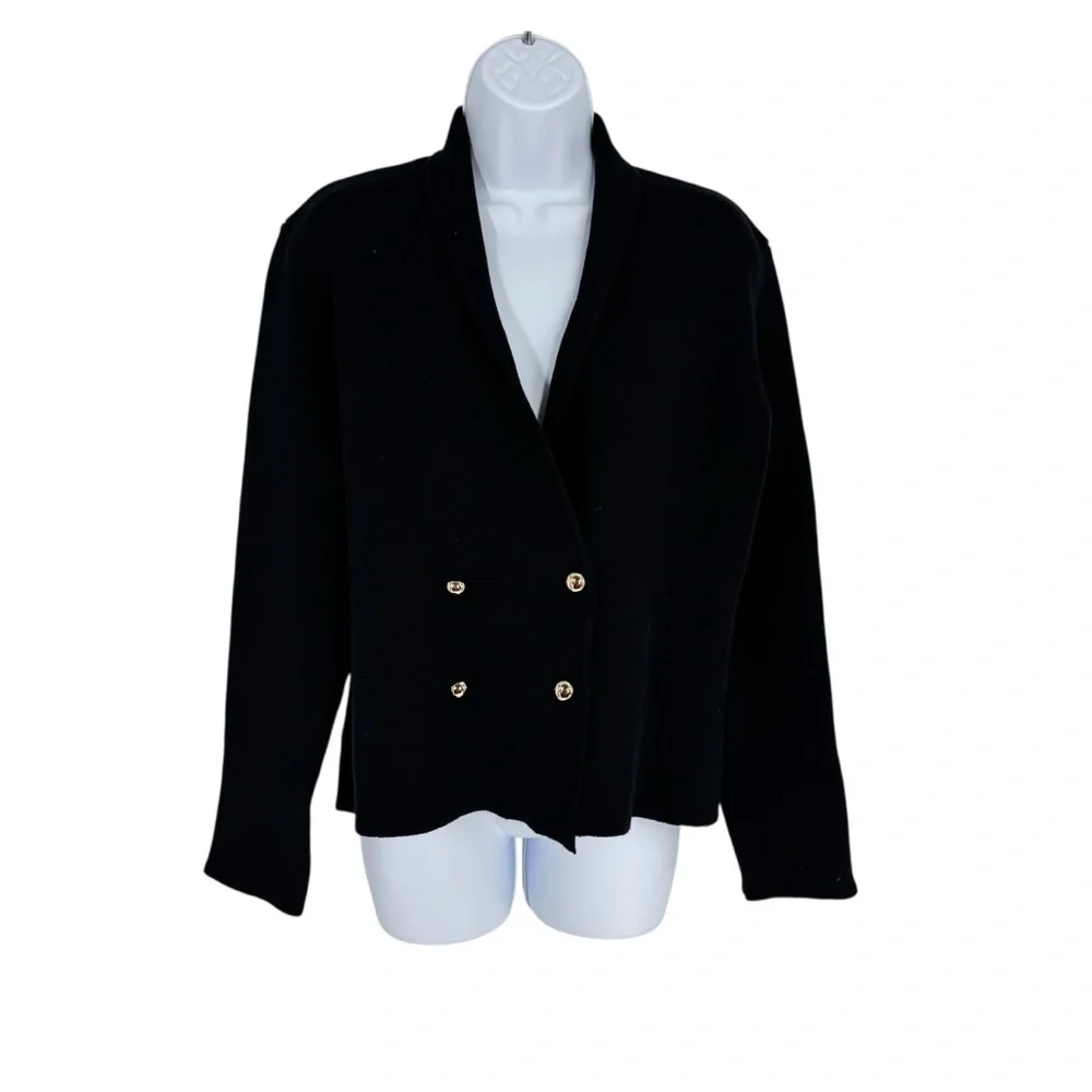 Tuckernuck Black Cassandra Sweater – Size L NWT – Classic Button Front Cardigan - Picture 4 of 9